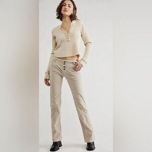 105. NWT Free People Hit Back Slim Flare Pants